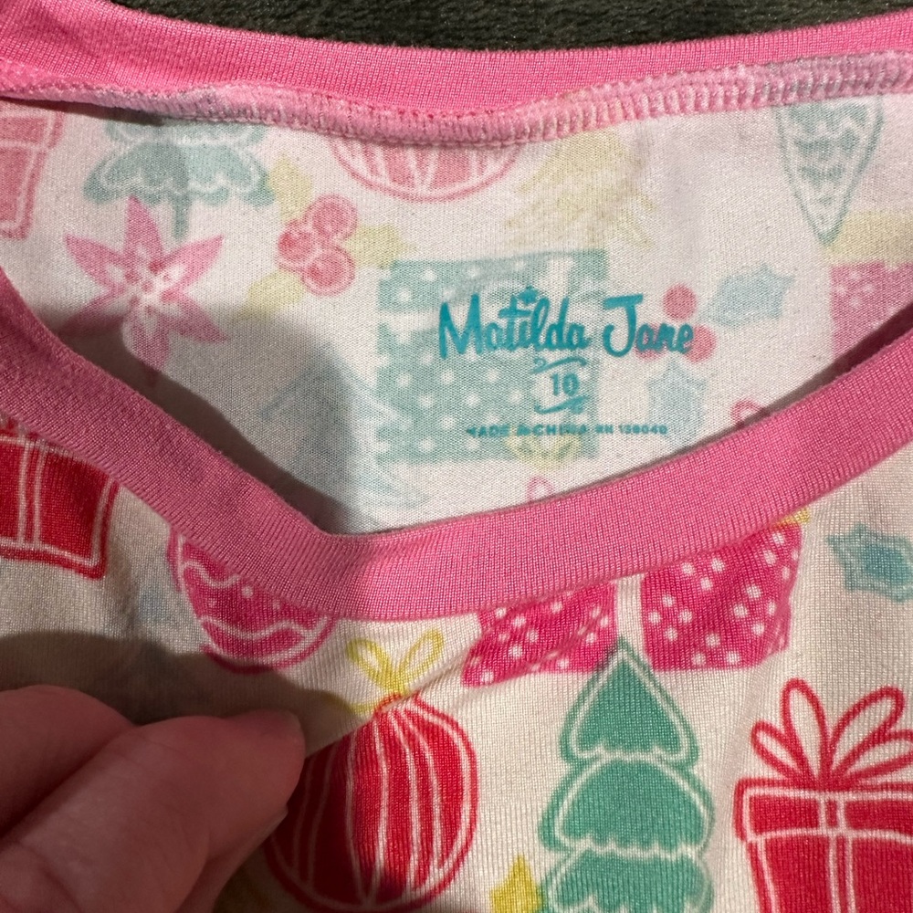 Matilda Jane Pink and Green Holiday Top - Picture 2 of 2